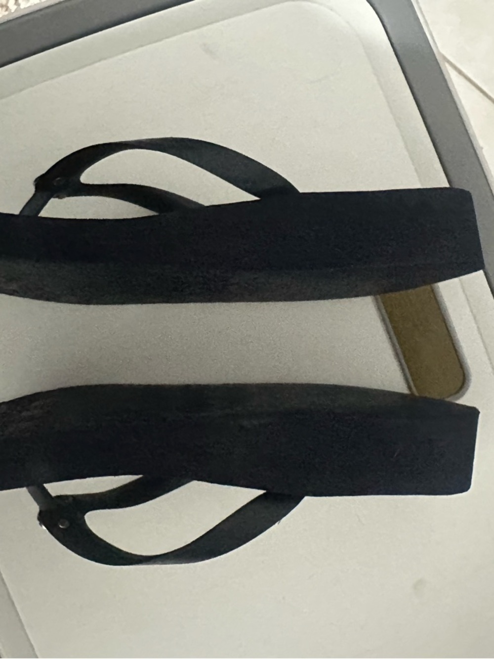 Tory Burch Navy, Cream & Red Rope-Print Flip Flops - Picture 4 of 5